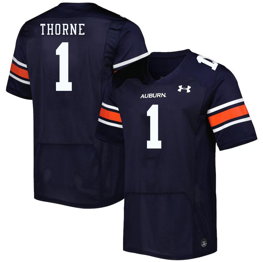 Men #1 Payton Thorne Auburn Tigers College Football Jerseys Stitched Sale-Navy - Click Image to Close
